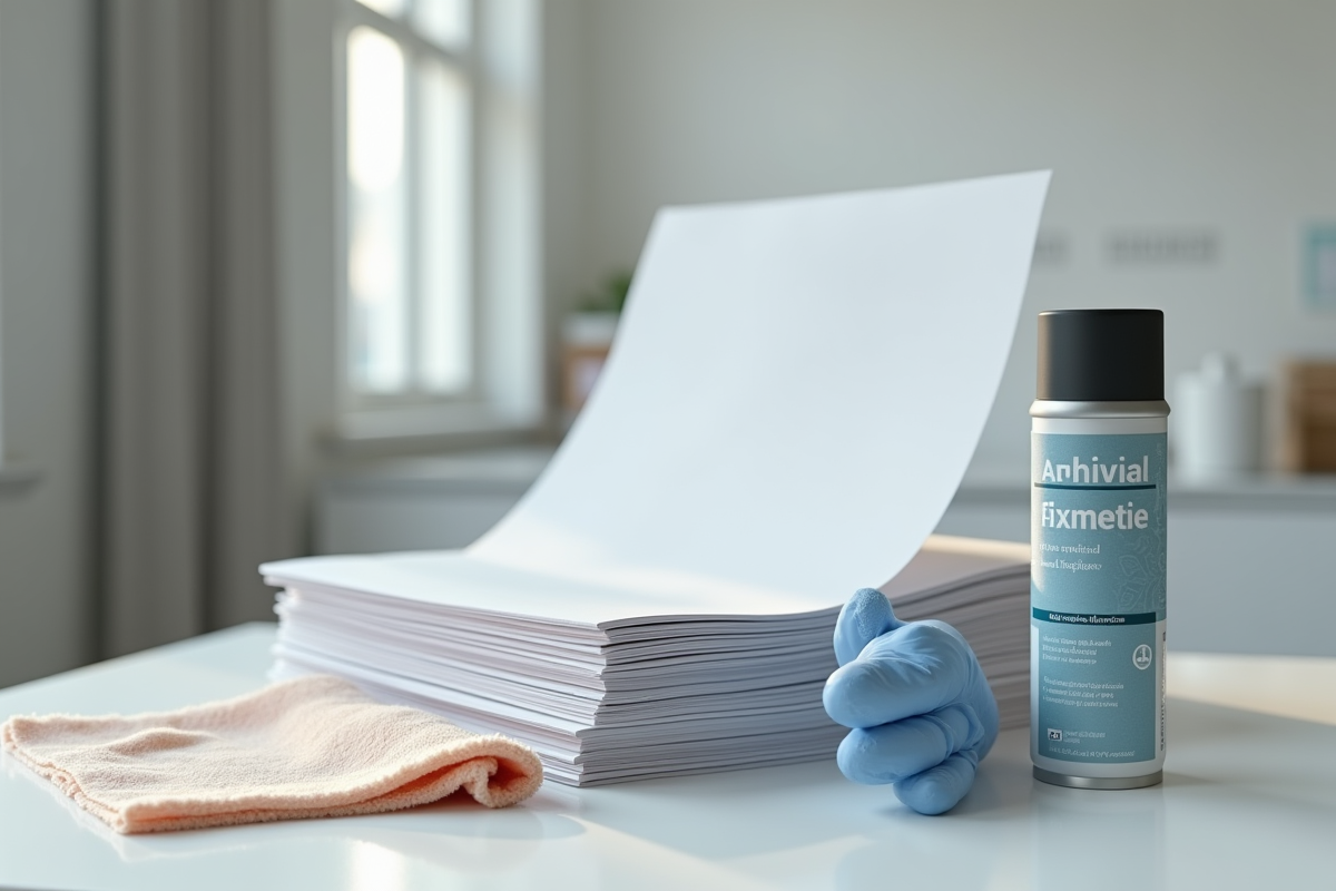 Espace de travail avec documents protégés outils professionnels